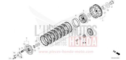 EMBRAYAGE (CRF1100A/A2/A4/AL/AL2) CRF1100A2M de 2021